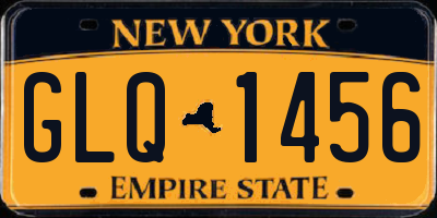NY license plate GLQ1456