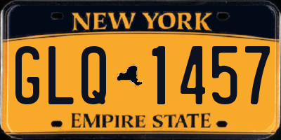 NY license plate GLQ1457