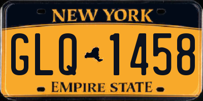 NY license plate GLQ1458