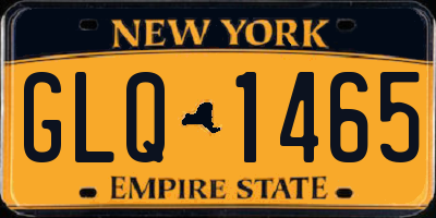 NY license plate GLQ1465