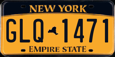 NY license plate GLQ1471