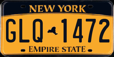 NY license plate GLQ1472