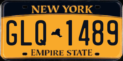 NY license plate GLQ1489