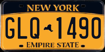NY license plate GLQ1490