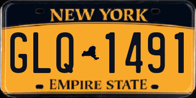 NY license plate GLQ1491
