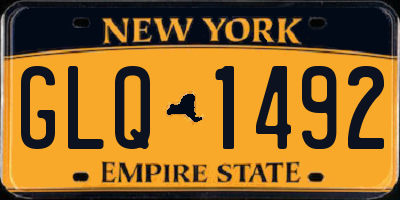 NY license plate GLQ1492