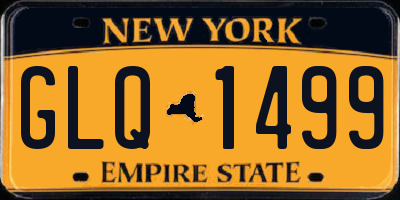 NY license plate GLQ1499