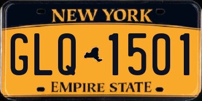 NY license plate GLQ1501