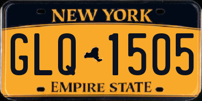 NY license plate GLQ1505