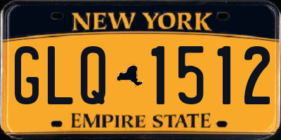 NY license plate GLQ1512
