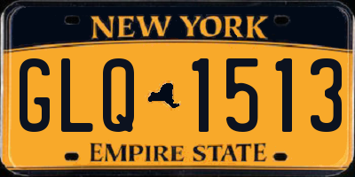 NY license plate GLQ1513