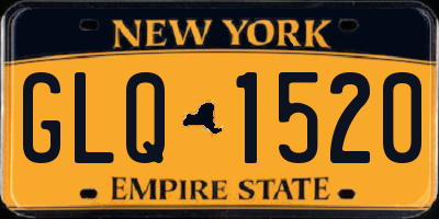 NY license plate GLQ1520