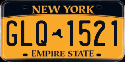 NY license plate GLQ1521