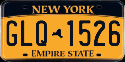 NY license plate GLQ1526
