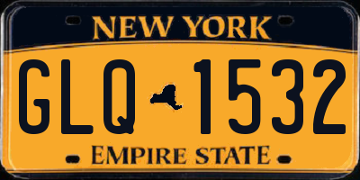 NY license plate GLQ1532