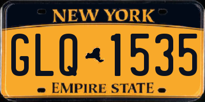 NY license plate GLQ1535