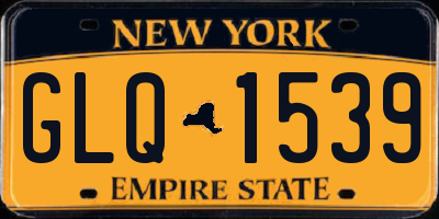 NY license plate GLQ1539