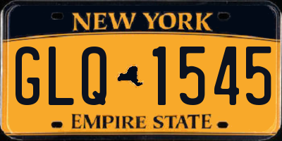NY license plate GLQ1545