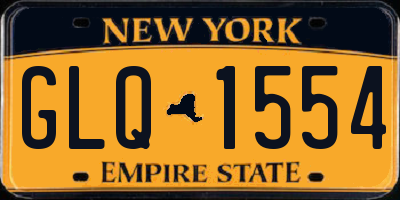 NY license plate GLQ1554