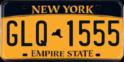 NY license plate GLQ1555