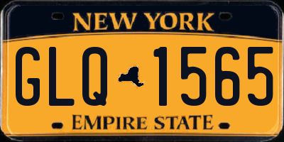 NY license plate GLQ1565