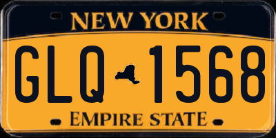 NY license plate GLQ1568