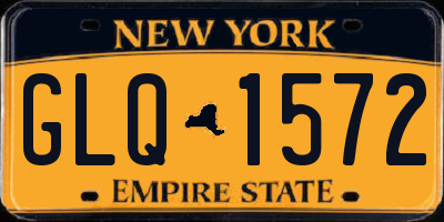 NY license plate GLQ1572