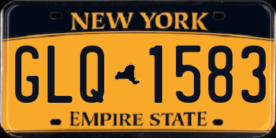 NY license plate GLQ1583