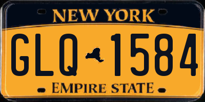 NY license plate GLQ1584