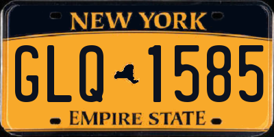 NY license plate GLQ1585