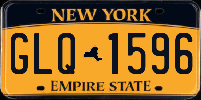 NY license plate GLQ1596