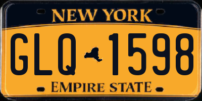 NY license plate GLQ1598