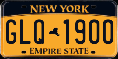 NY license plate GLQ1900