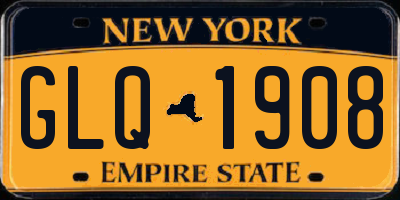 NY license plate GLQ1908