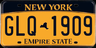NY license plate GLQ1909