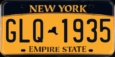 NY license plate GLQ1935