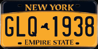 NY license plate GLQ1938