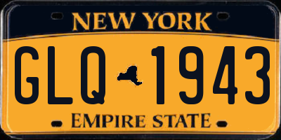 NY license plate GLQ1943