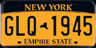 NY license plate GLQ1945