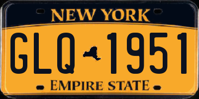 NY license plate GLQ1951