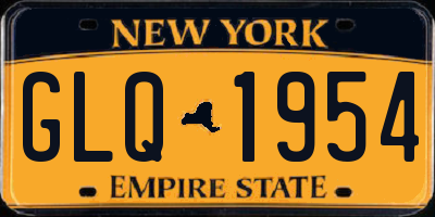 NY license plate GLQ1954