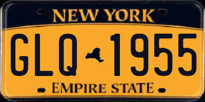 NY license plate GLQ1955