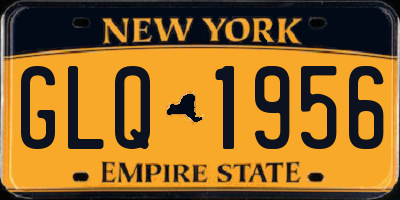 NY license plate GLQ1956