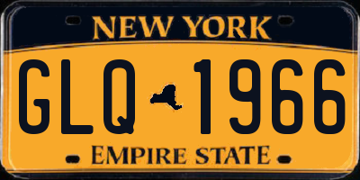 NY license plate GLQ1966