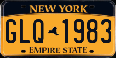 NY license plate GLQ1983