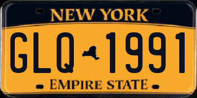 NY license plate GLQ1991