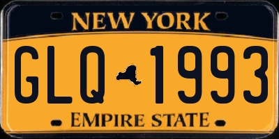 NY license plate GLQ1993