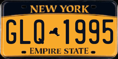 NY license plate GLQ1995