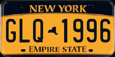 NY license plate GLQ1996