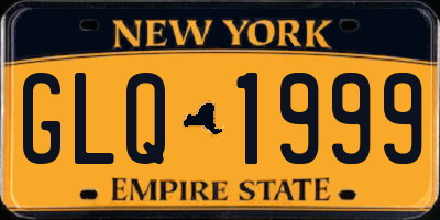 NY license plate GLQ1999